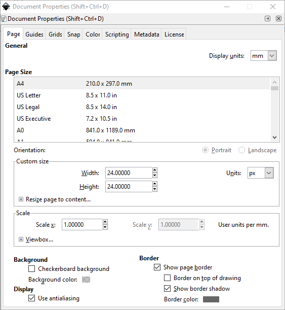 Setting Page Size